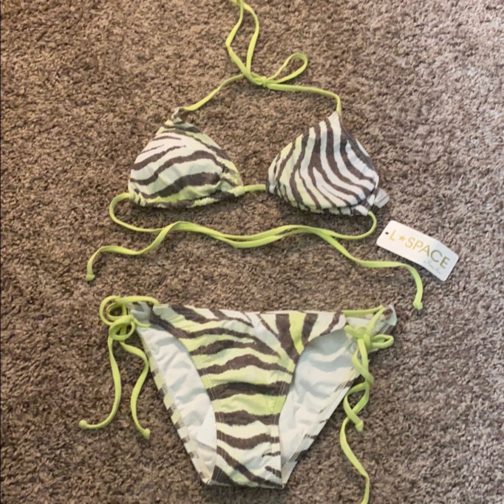 L Space Swimwear Triangle Top & Tie Side Bottom